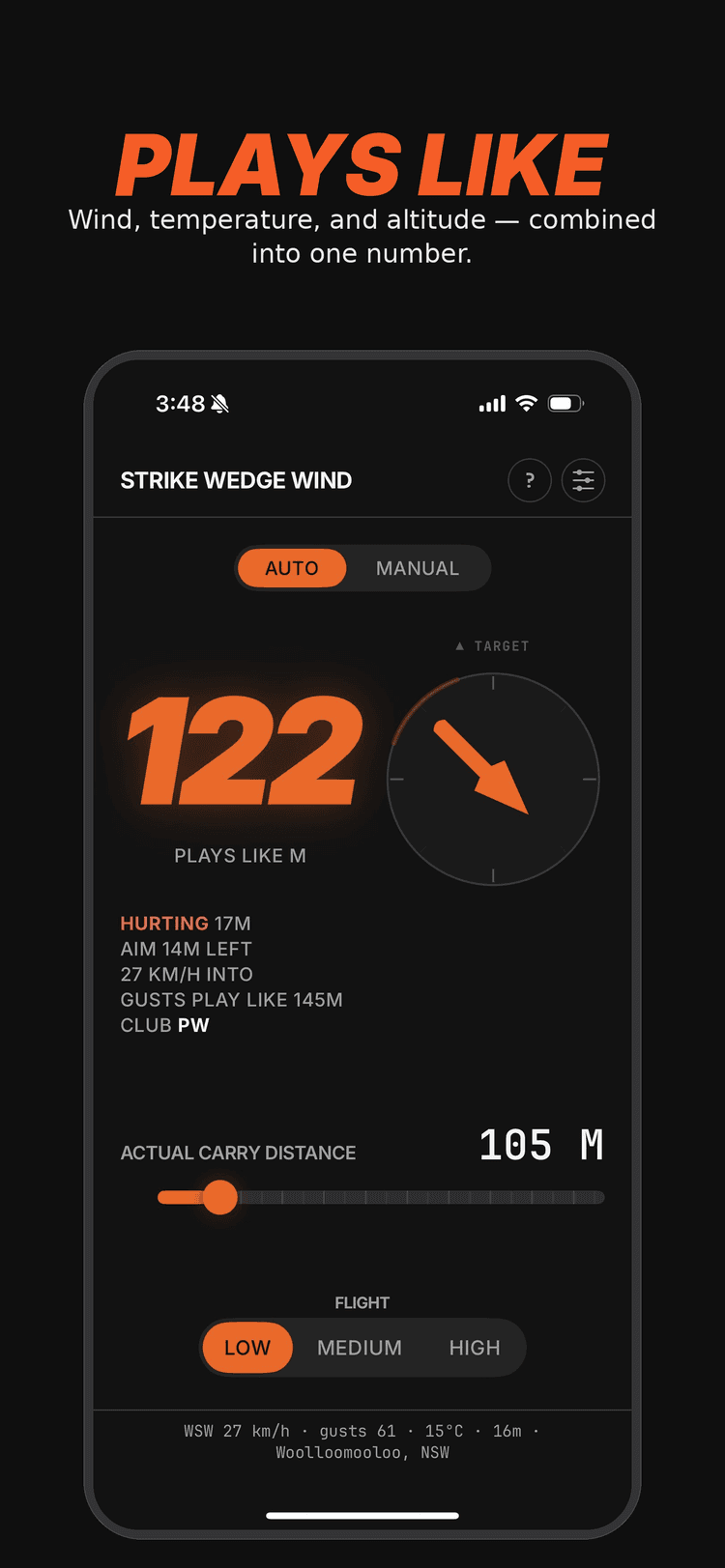 Strike Wedge Wind plays-like number